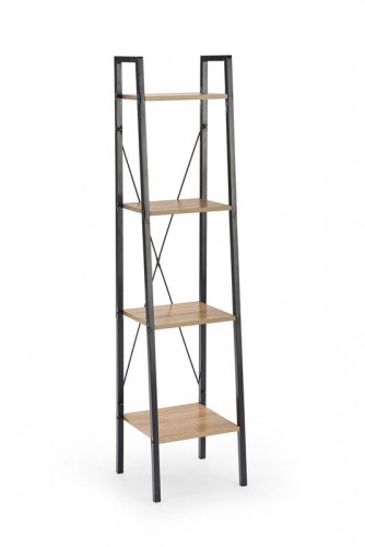 Книжкова шафа NARVIK REG1 дуб сонома/чорний HALMAR 34/32/148 см